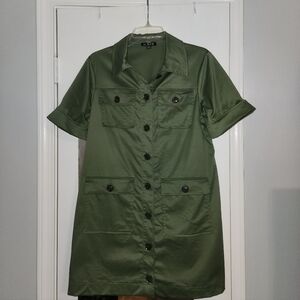 J.Crew Olive green Mini Dress Size Med